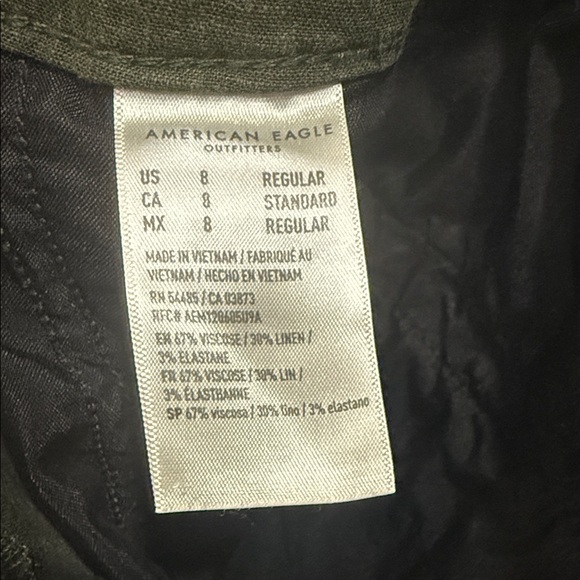 American Eagle Outfitters Olive Green Wide Leg Pant - Picture 7 of 10